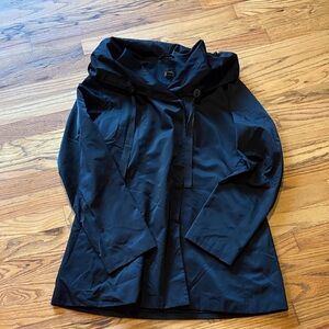 Eileen Fisher Black Nylon Rain Jacket
